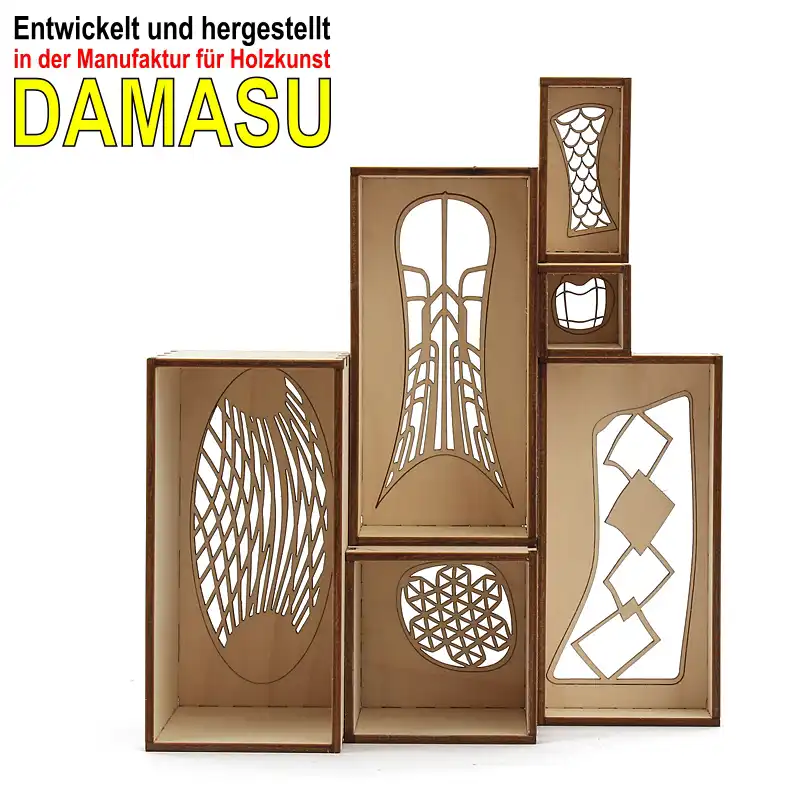 Holzbastelset Dekoration Wanddekoratin DAMASU Holzkunst aus dem Erzgebirge