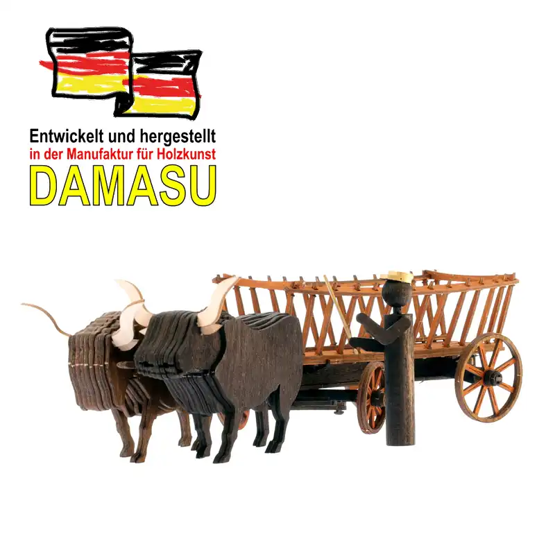 Holzbastelset Kutsche Pferdefuhrwerk DAMASU Holzkunst aus dem Erzgebirge