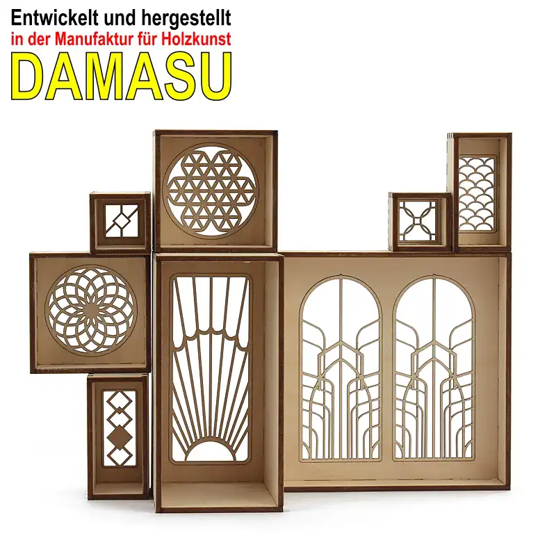 Bastelset Dekoration Regal DAMASU Holzkunst aus dem Erzgebirge