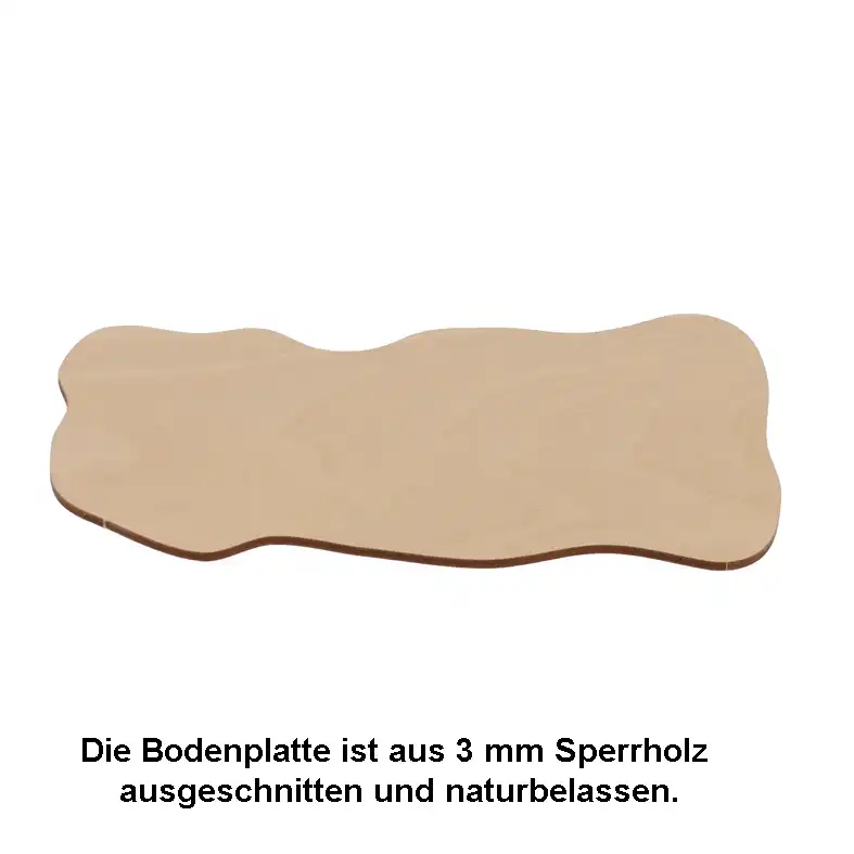 Bastelset Modellbauzubehör Bodenplatte DAMASU Holzkunst aus dem Erzgebirge