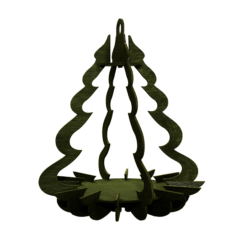 Bausatz Weihnachtsschmuck 3D  Tannenbaum grün 4L