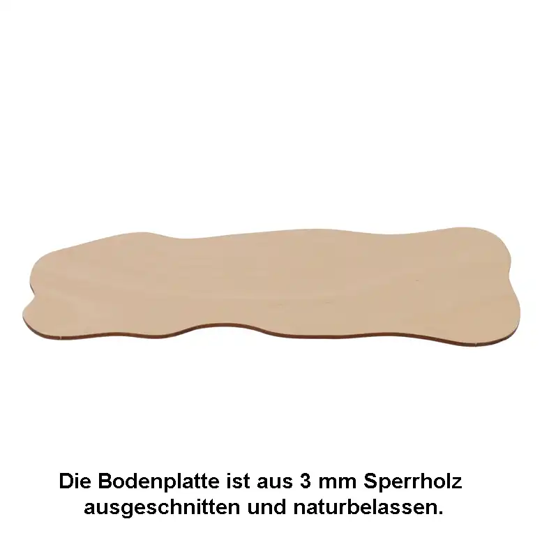 Holzbastelset Modellbauzubehör Bodenplatte DAMASU Holzkunst aus dem Erzgebirge