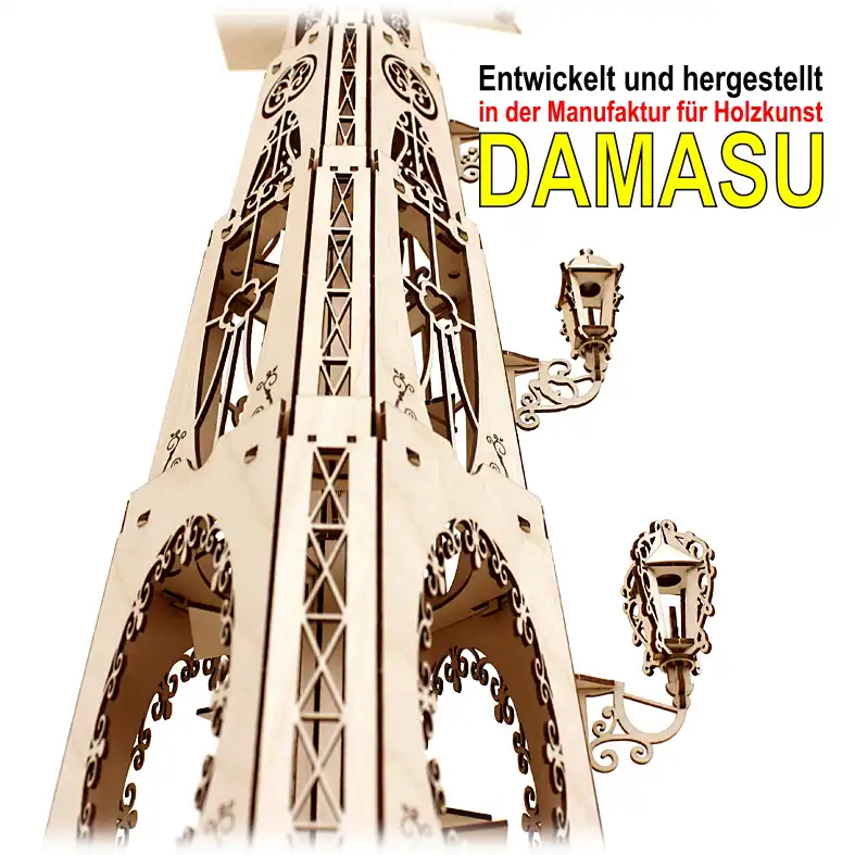 Bastelsatz Pyramide Historismus-Pyramide DAMASU Holzkunst aus dem Erzgebirge