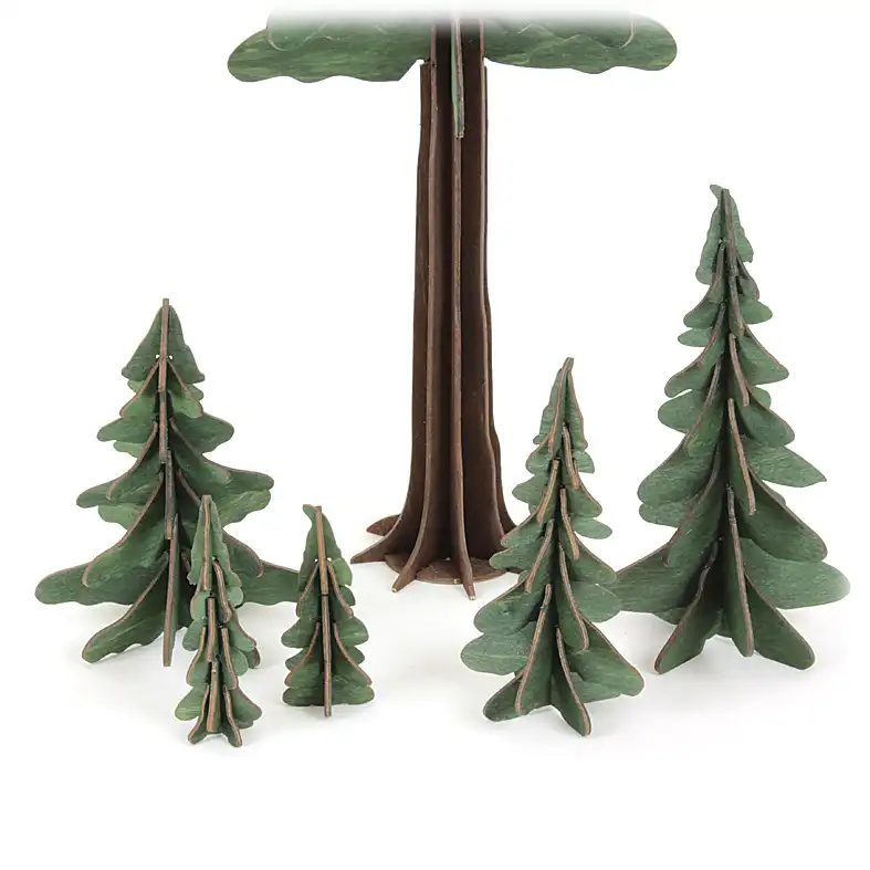 Holzbausatz Baum Tannenbaum DAMASU Holzkunst aus dem Erzgebirge