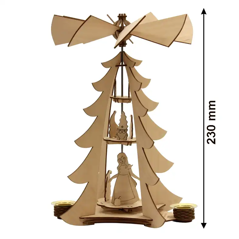 Bastelsatz Pyramide Weihnachtspyramide DAMASU Holzkunst aus dem Erzgebirge