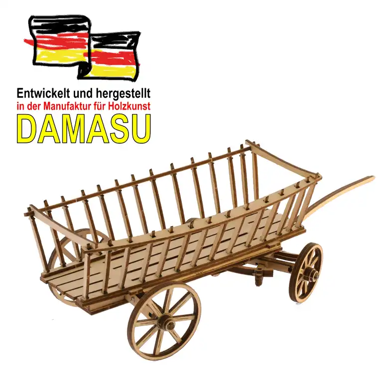 Bastelset Kutsche Leiterwagen DAMASU Holzkunst aus dem Erzgebirge